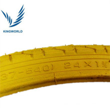 yellow color bicycle tire